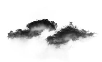 Black smoke on a white background