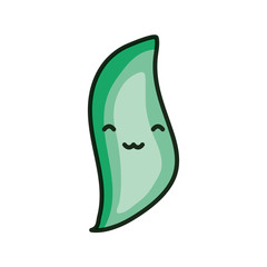 leaf plant kawaii comic character