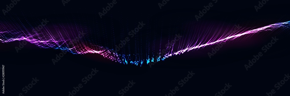 Wall mural artificial intelligence. 5g technology concept illustration. wireless mobile internet. equalizer for