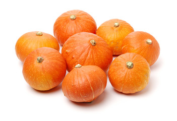 Orange pumpkin on white background 