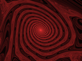 Fototapeta na wymiar Red Spiral Fractal Background Image, Illustration - Vortex repeating spiral pattern, Symmetrical repeating geometric patterns. Abstract background