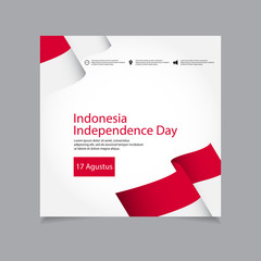 Indonesia Independence Day Celebration Vector Template Design Illustration