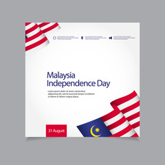Malaysia Independence Day Celebration Vector Template Design Illustration