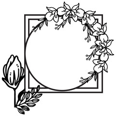 Beauty of wreath frame, design for invitation. Vector