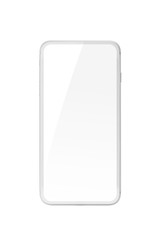 smart phone with white screen isolated white.