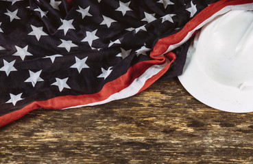 Labor Day is a federal holiday of United States America top view with copy space for use design