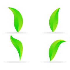 Leaf logo vector Illustration design template - Vector
