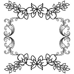 Design element, art of leaf wreath frame. Vector