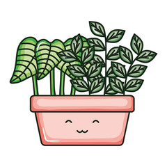 house plant kawaii comic character