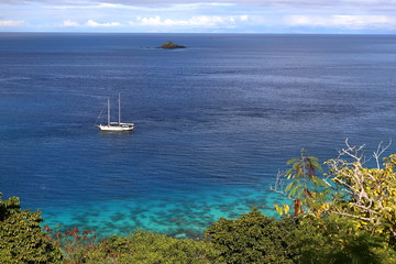 Bleu clair et vert marin, couleurs île