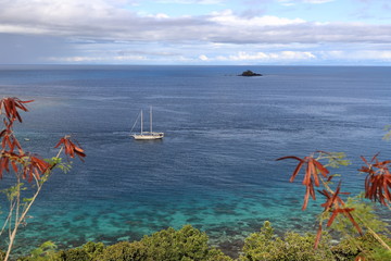 Inspection du haut d'une île