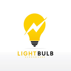 Light bulb logo idea symbol design - vector 