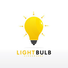 Light bulb logo idea symbol design - vector