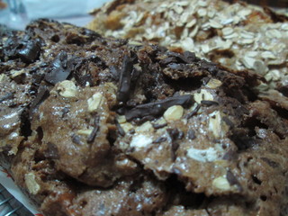 panques de chocolate y manzana con avena