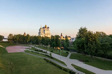 Park Kuopio. Dawn. Pskov. Russia