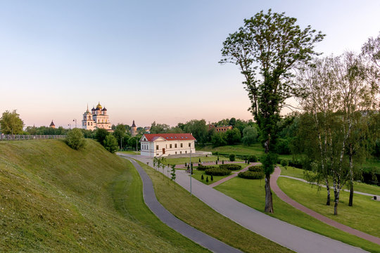 Park Kuopio. Dawn. Pskov. Russia