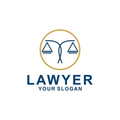 justice law logo design template. attorney logo with pillar and star shape illustration