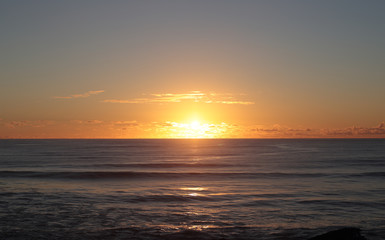 Fototapeta premium Twilight sunset on Pancake Rocks near Punakaiki, New Zealand