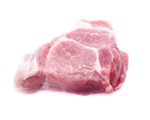 Fresh raw beef steak isolated on white background