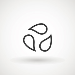 Drop Water, Splash Water Icon Rain Vector Logo Template Vector illustration.