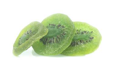 Naklejka na ściany i meble Dried kiwi fruit isolated on white
