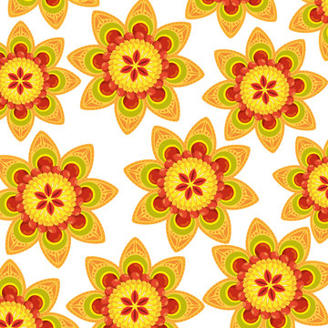 decorative set of mandalas ethnic boho style pattern © Gstudio