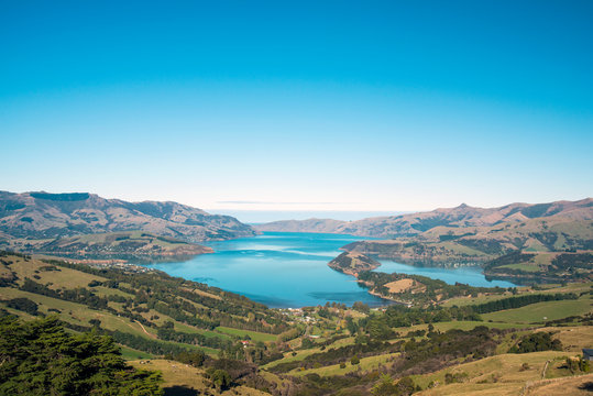 Akaroa Country View,South Island New Zealand 