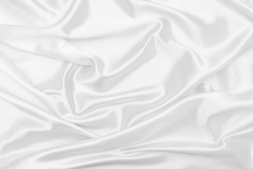 Fototapeta na wymiar White satin fabric texture background