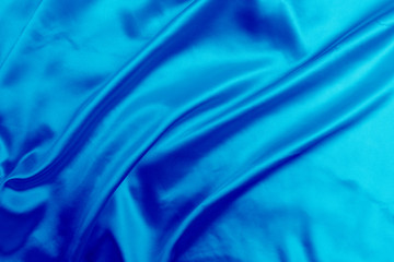 Blue satin fabric texture background