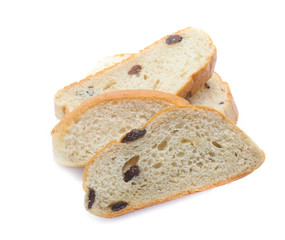 Sliced bread isolated on a white background
