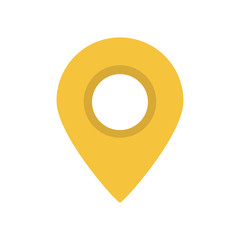 yellow location pin icon illustration vector eps10