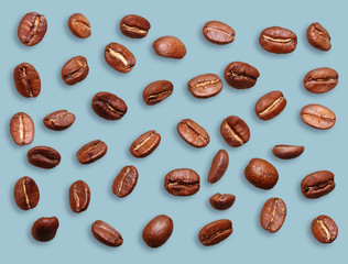 Black coffee grain, bean
