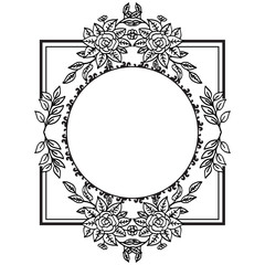 Ornamental frame floral pattern, for various shape of cards, posters, banners. Vector