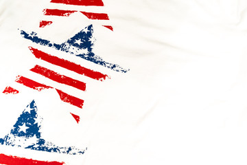 United State Of America Wavy Flag Background, Wavy Flag of the United States over white background