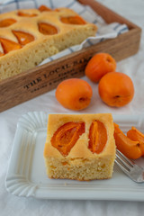 delicious home made vanilla apricot summer cake