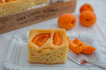 delicious home made vanilla apricot summer cake
