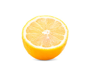 fresh lemon on white background