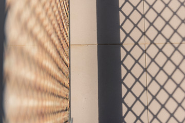 Sunlight and Shadow steel grating background