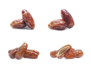 date plam isolated on white background (set  mix   collection)