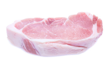 Fresh raw beef steak isolated on white background