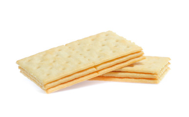 Cracker isolated on over white background