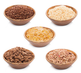 Bamboo bowl with natural organic granola cereal