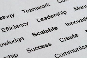 Technology Business Buzzwords on Printed Paper