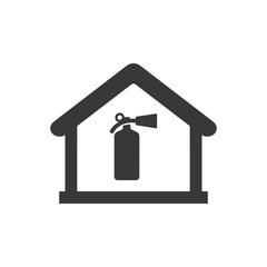 Home fire safety icon