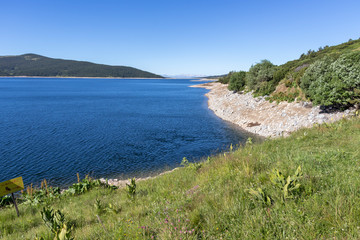 Landscape with Belmeken Dam, Rila mountain, Bulgaria