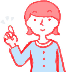 Pop Illustration of a woman face and pose set 4