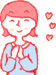 Pop Illustration of a woman face and pose set 4