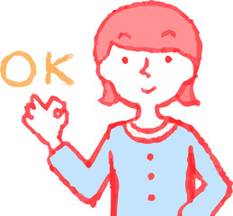 Pop Illustration of a woman face and pose set 4