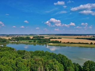 landscape with river and clouds