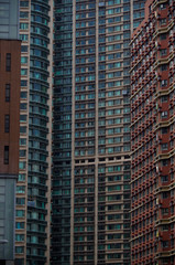 Hong Kong highrise apartment buildings facades windows endless concrete jungle